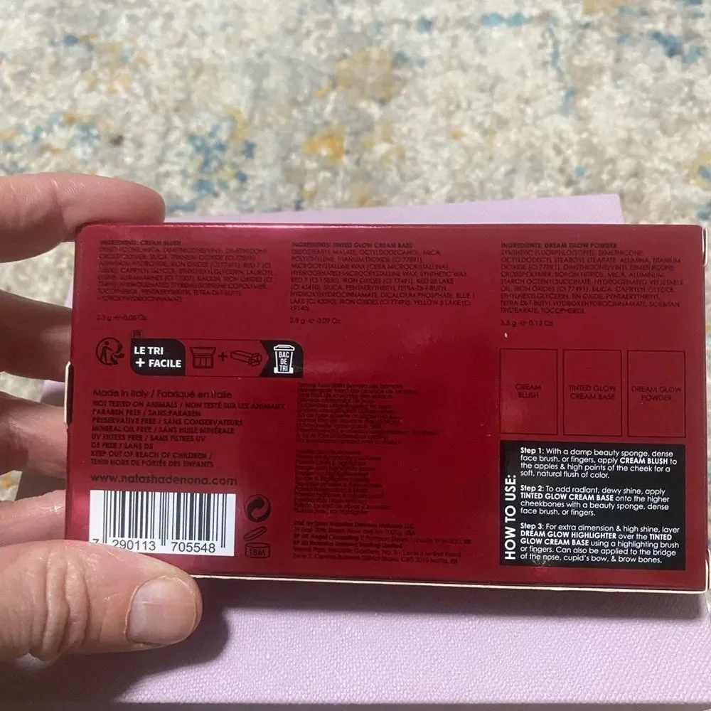 NATASHA DENONA Berry Pop Cheek Trio Palette NIB